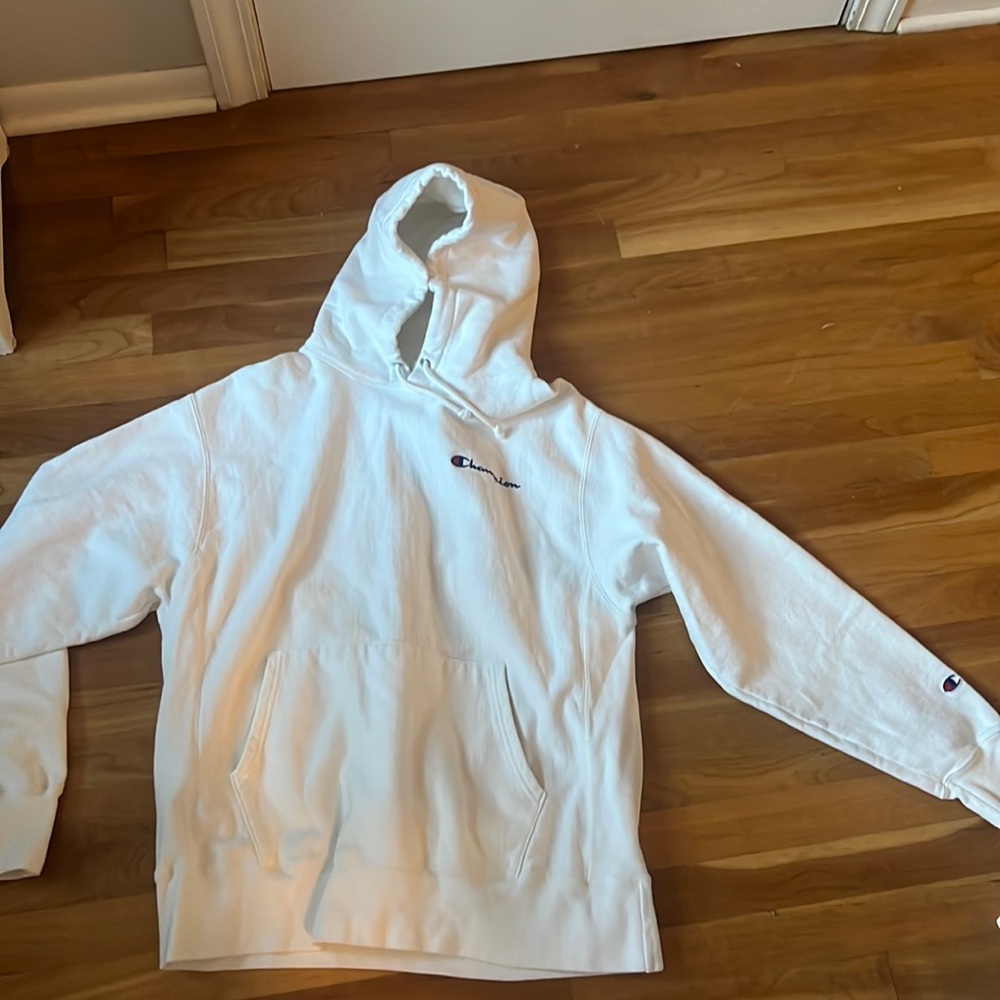 White champion hoodie